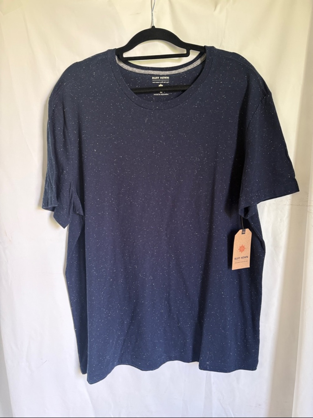 Ruff Hewn Navy Speckled Short Sleeve Crew Tee size XL
